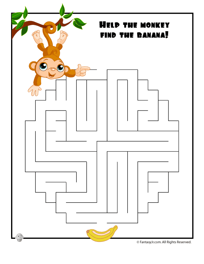 easy monkey maze woo jr kids activities