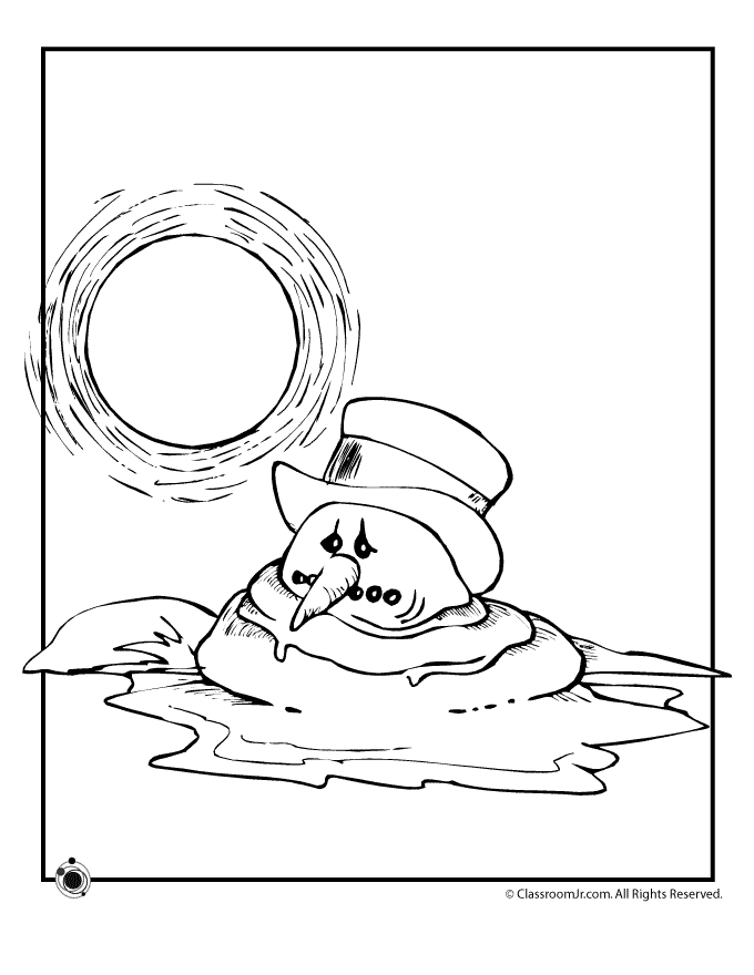A few boxes of crayons and a variety of coloring and activity pages can help keep kids from getting restless while thanksgiving dinner is cooking. Melting Snow Coloring Page Woo Jr Kids Activities Children S Publishing
