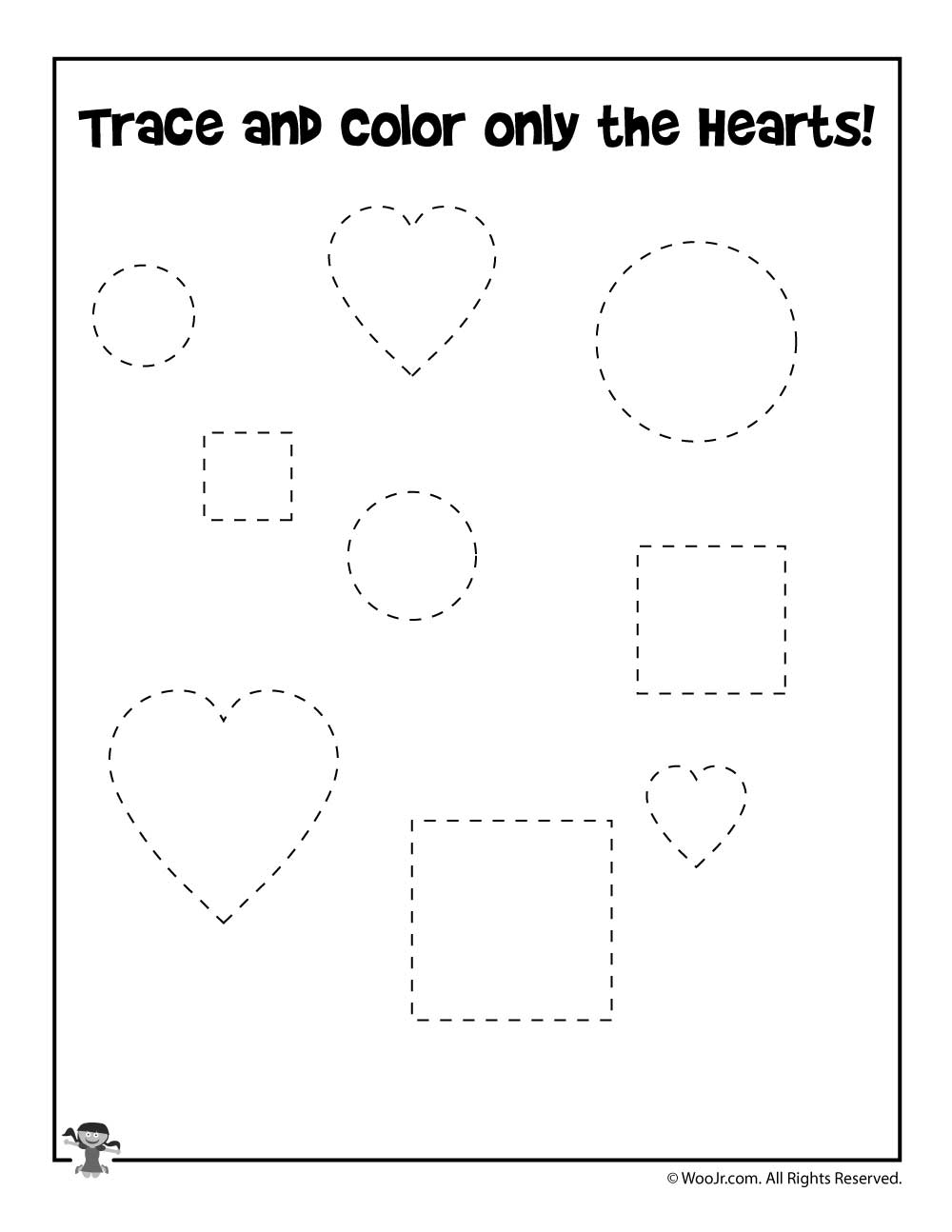 valentine shape recognition worksheet woo jr kids activities children s publishing