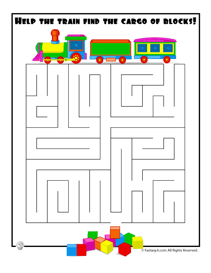 train maze activity page woo jr kids activities children s publishing