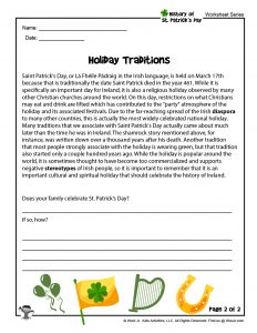 history of st patrick s day lesson plan worksheets woo jr kids activities children s publishing