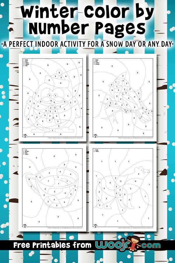winter color by number pages woo jr kids activities children s publishing