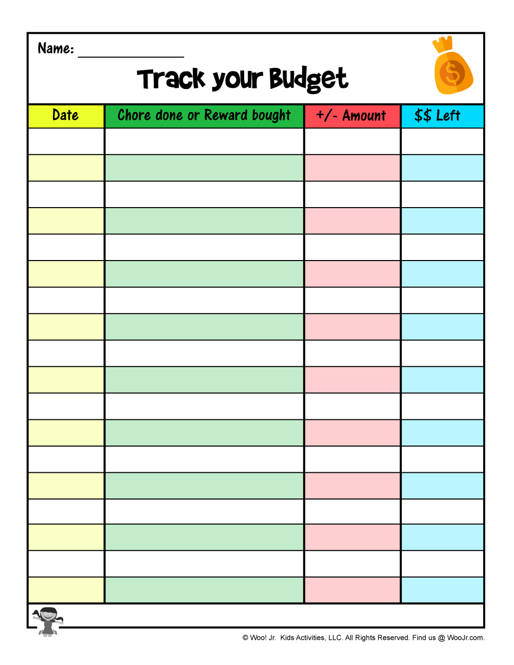 printable budget tracker allowance tracker woo jr kids activities children s publishing
