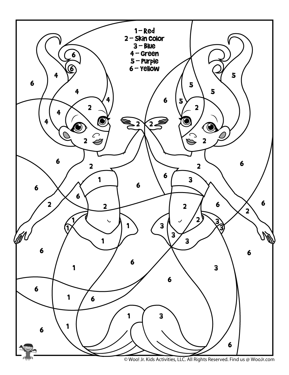 color by number mermaid ocean printable woo jr kids activities children s publishing