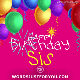 wallpapers Happy Birthday Sister Gif Images For Whatsapp words just for you