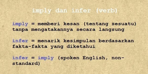 Pengertian dan Contoh Kalimat “Imply” dan “Infer” Beserta Artinya