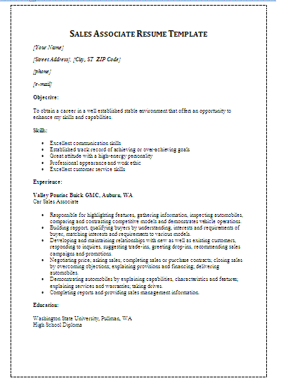 While it is imperative to have a polished resume, crafting a professional profile for linkedin, facebook or even your own blog can help you present yourself in the best light to hiring managers who are searching for ca. Free Sales Resume Template | Free Word Templates