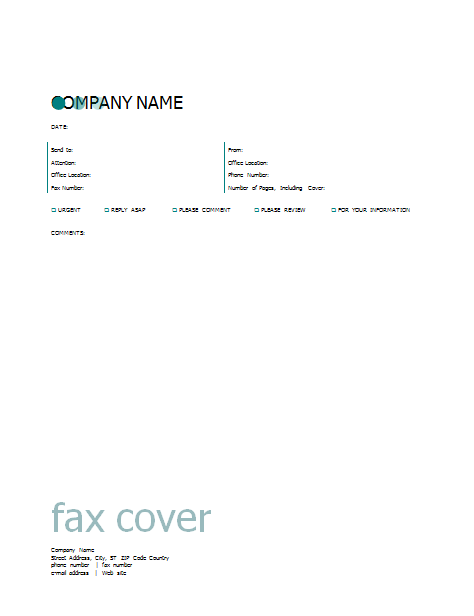 fax cover sheet templates word templates docs