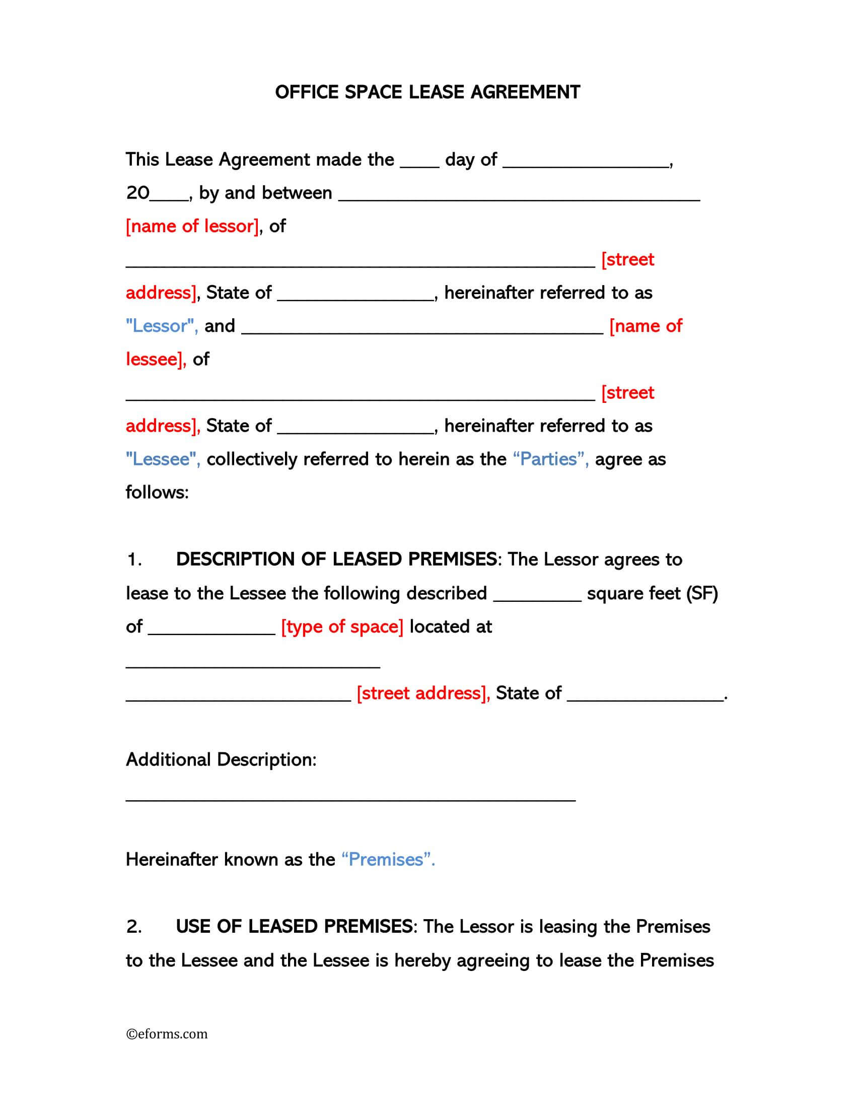 Building Lease Agreement Template