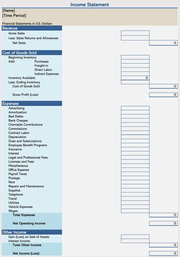 Ipers and request a free printed copy. 5 Free Income Templates How To Prepare An Income Statement