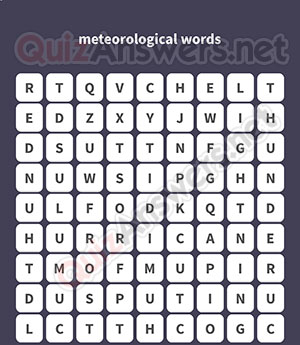 FROST CUMULUS THUNDER HUMIDITY HURRICANE LIGHTNING