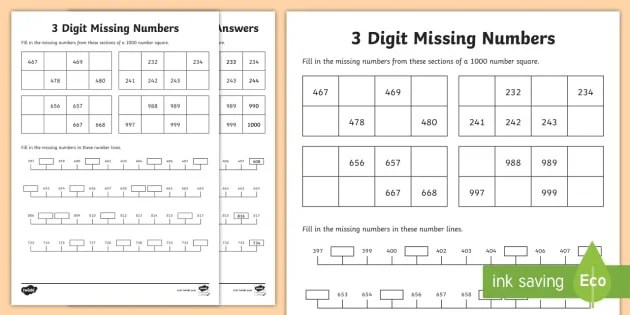 3 digit number pattern worksheets worksheet hero
