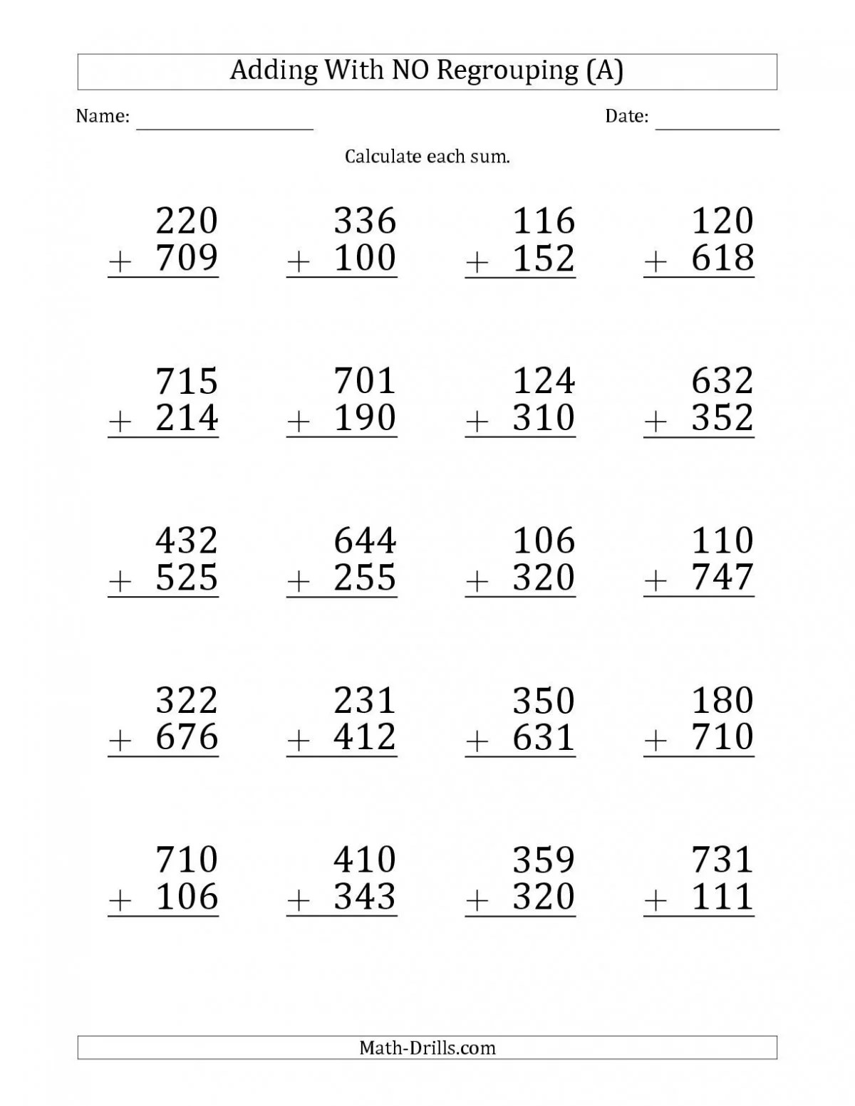 3 digit addition with regrouping 3rd grade worksheets worksheet hero