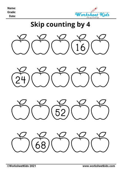 skip counting worksheets for 2nd grade and 3rd grade free pdf