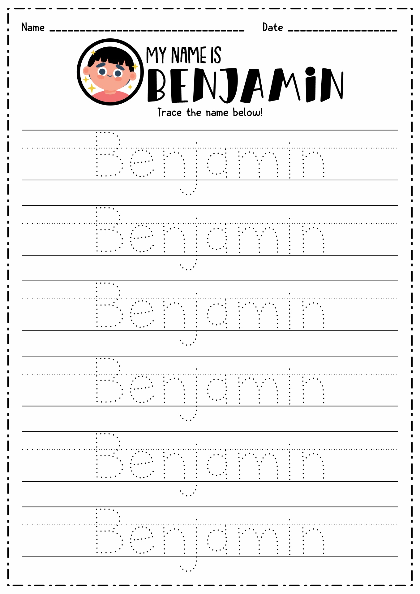 14 best images of create name tracing worksheets create