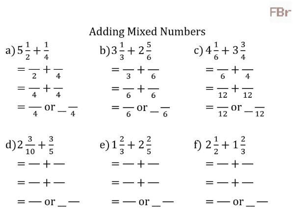 Subtracting mixed numbers worksheets