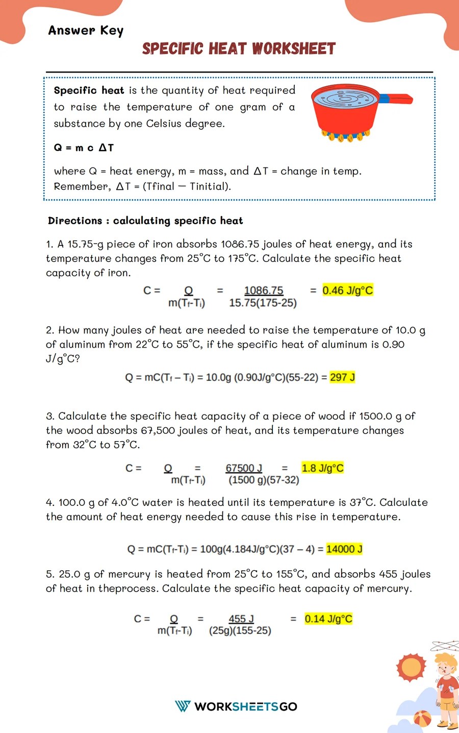 Specific heat practice worksheet at vangiavannablog blog