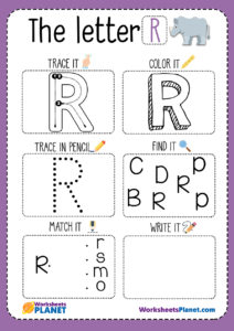Letter r worksheet