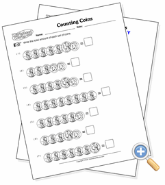 advanced coin counting worksheetworks com