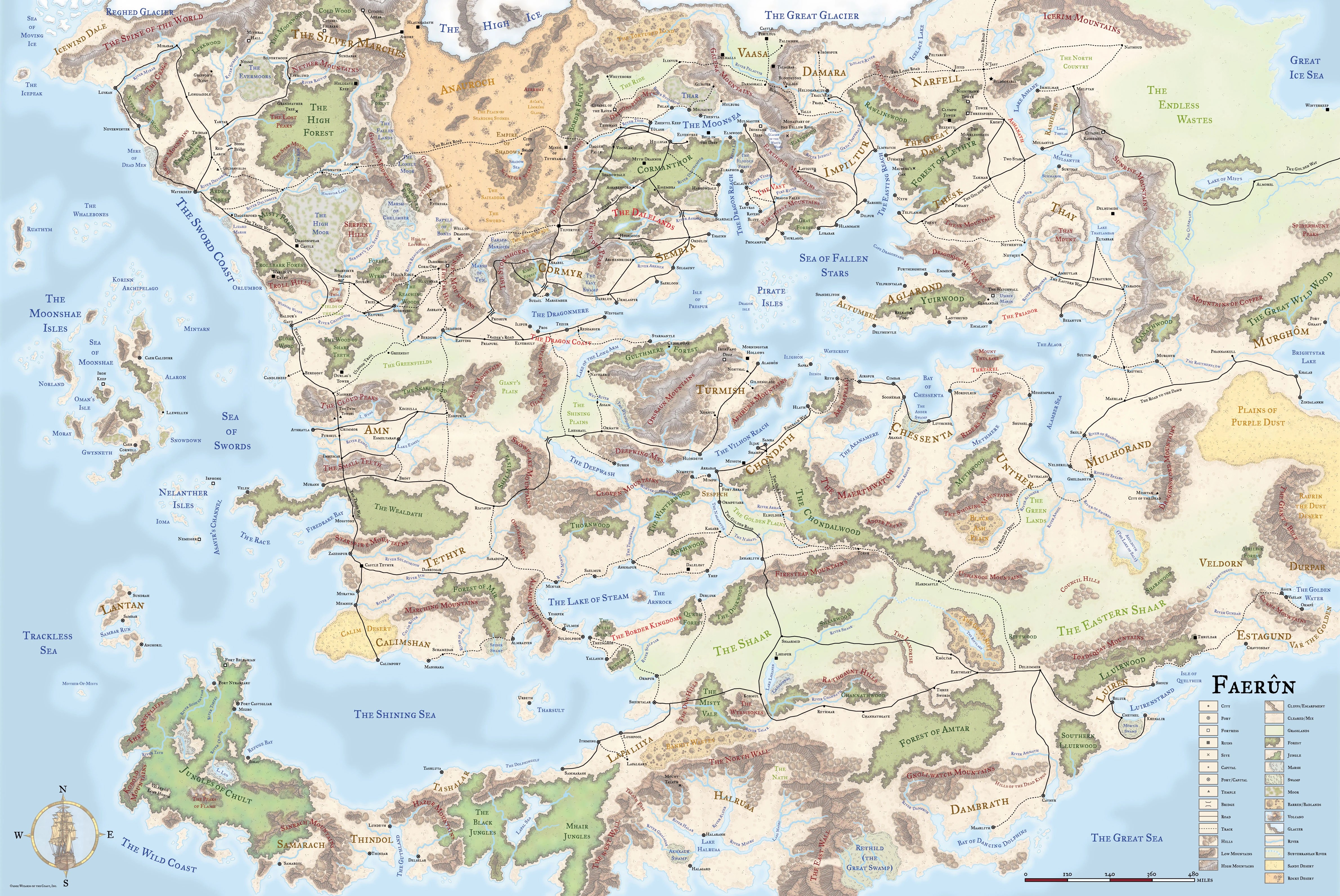 Faerun World Map In Faerun World Anvil