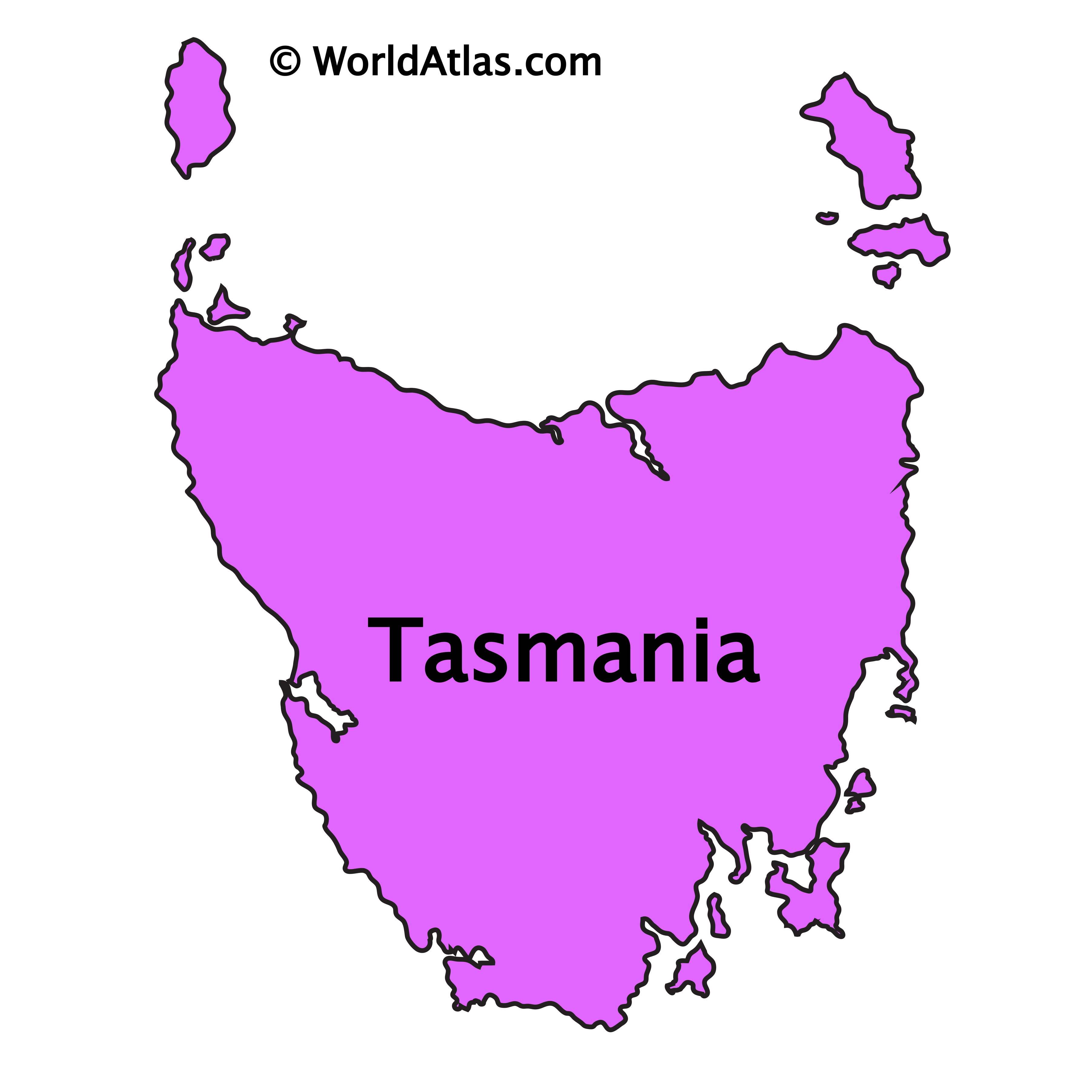 Tasmania Maps Facts World Atlas Ts 04 