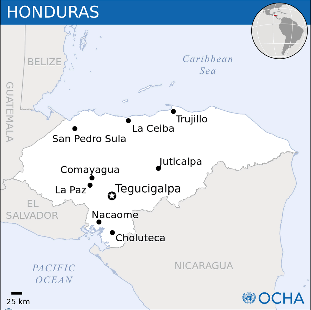 Honduras Map Honduras Location Map 