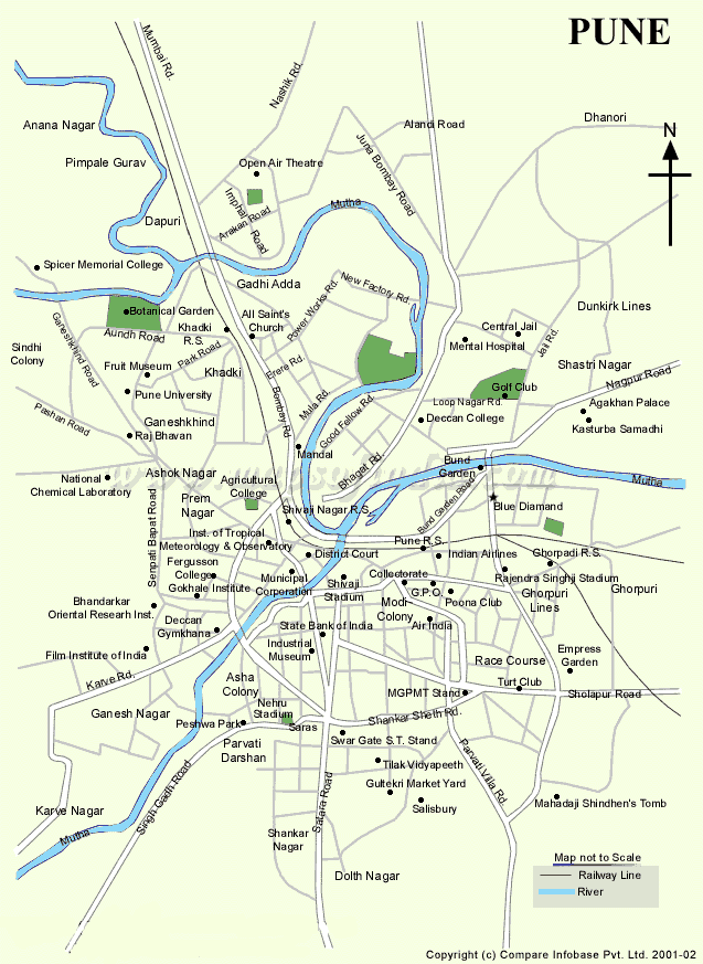 Pune Map India Of.
