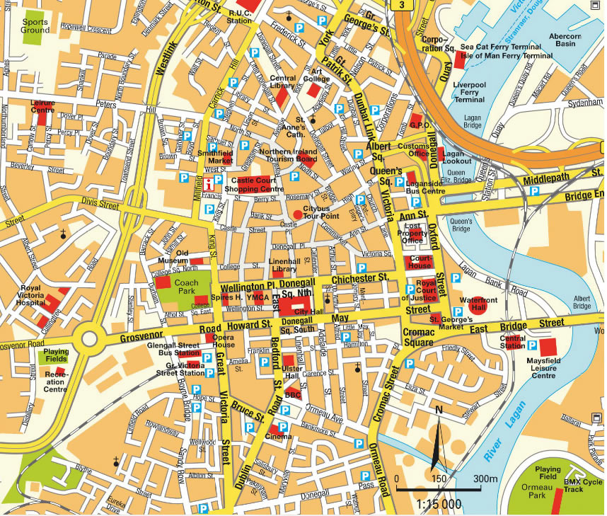Belfast Street Map.