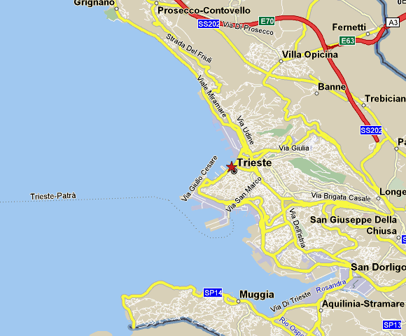 Trieste Map Italy Trieste Area Map 