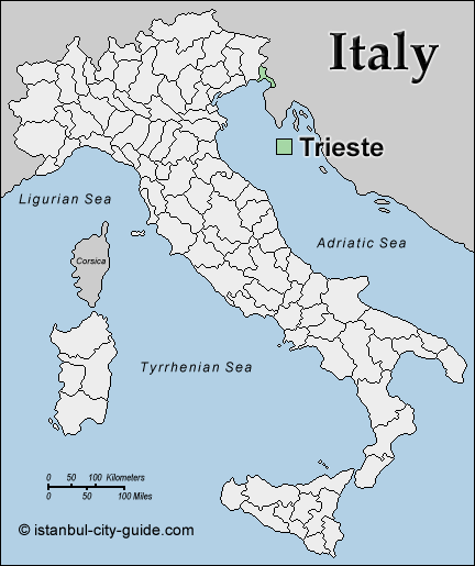 Trieste Map Italy Italy Trieste Map 
