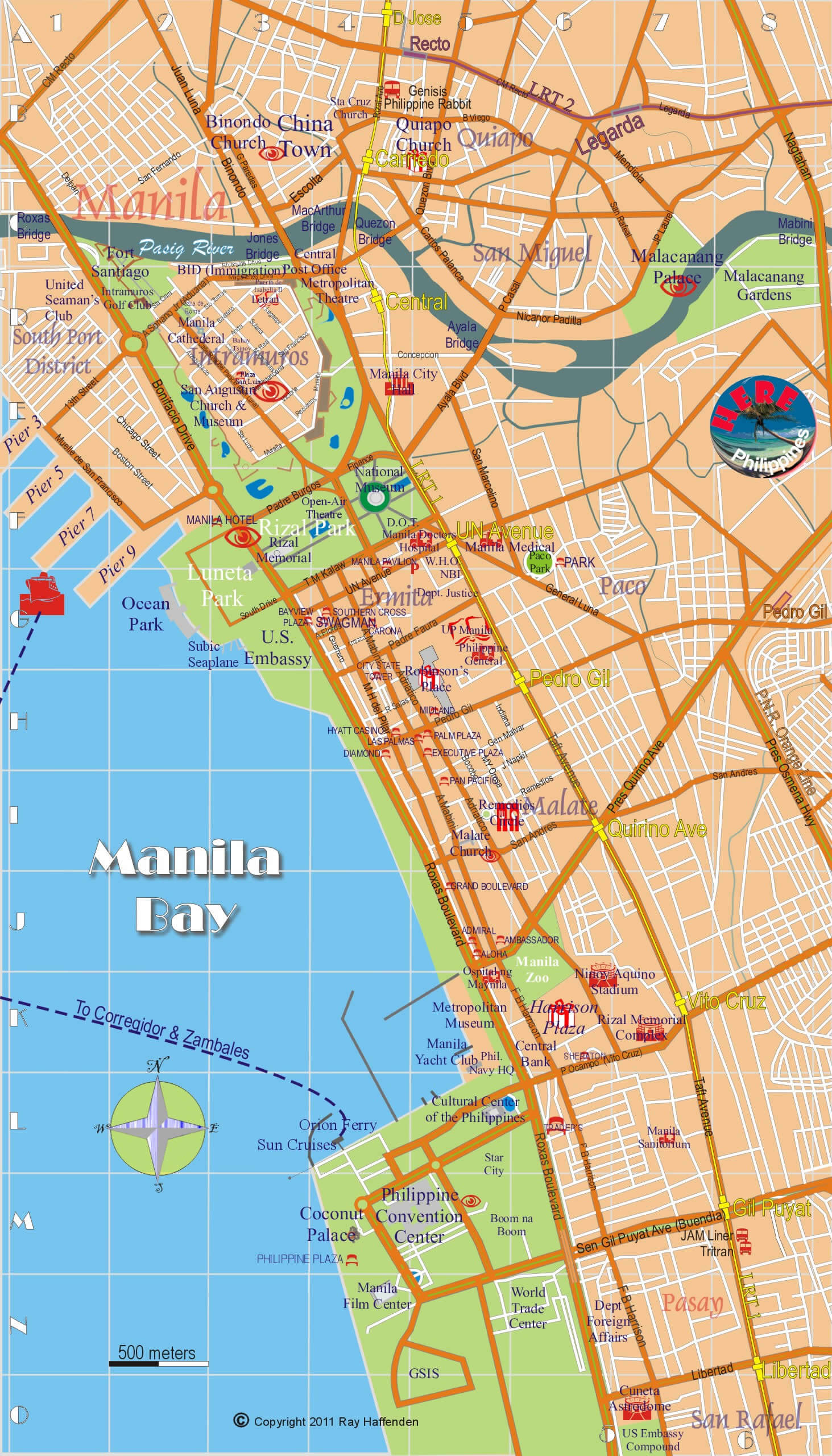 Karte Von Manila Ausdrucken Stadtplan Manila Akapv Downtown Map Of Manila 