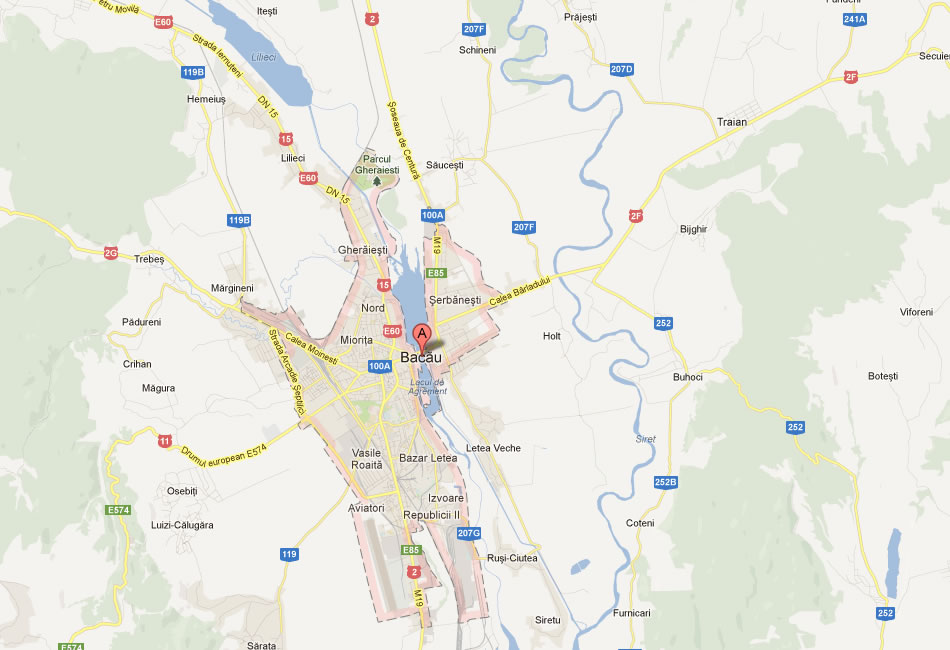 Bacau Map Romania Map Of Bacau 