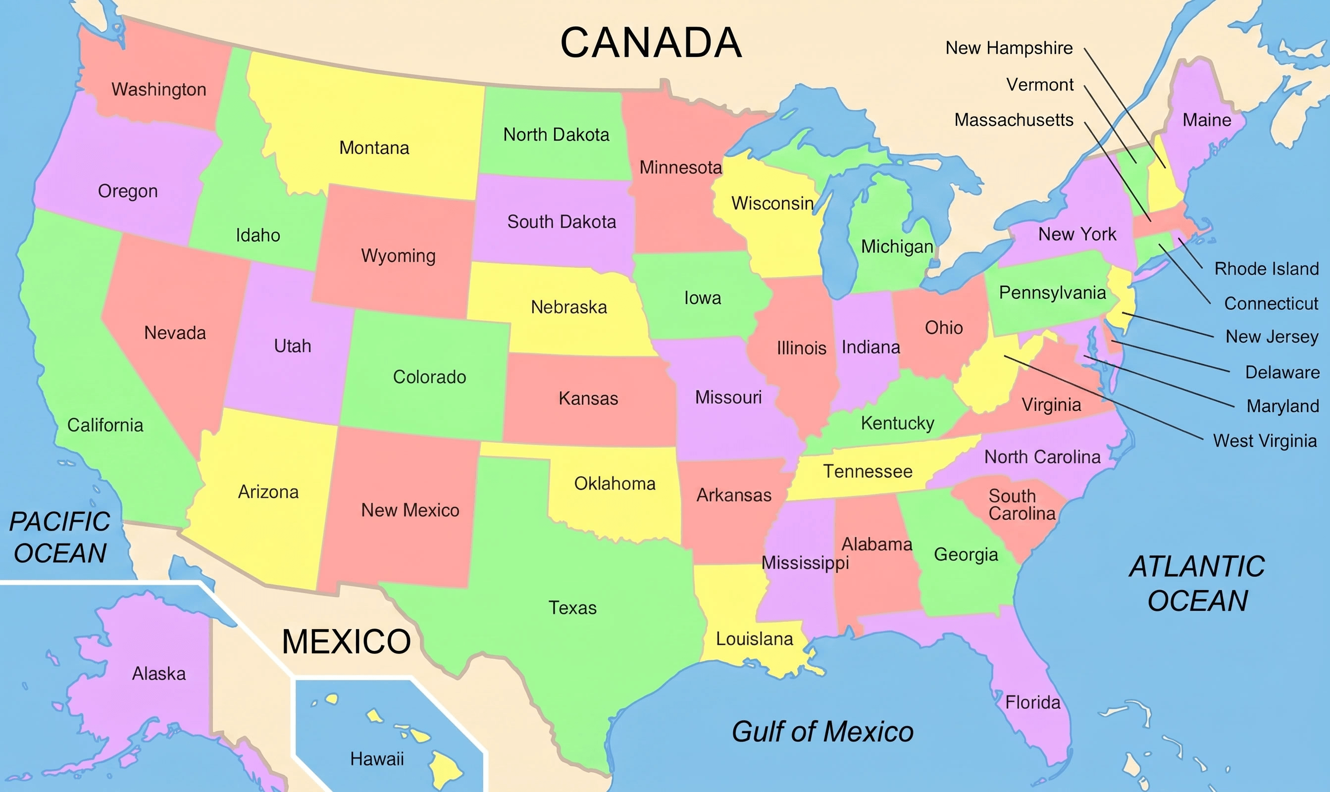Explore The United States Detailed Map With Cities And Of.