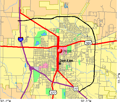 Map Of Denton Texas Denton Road Map 