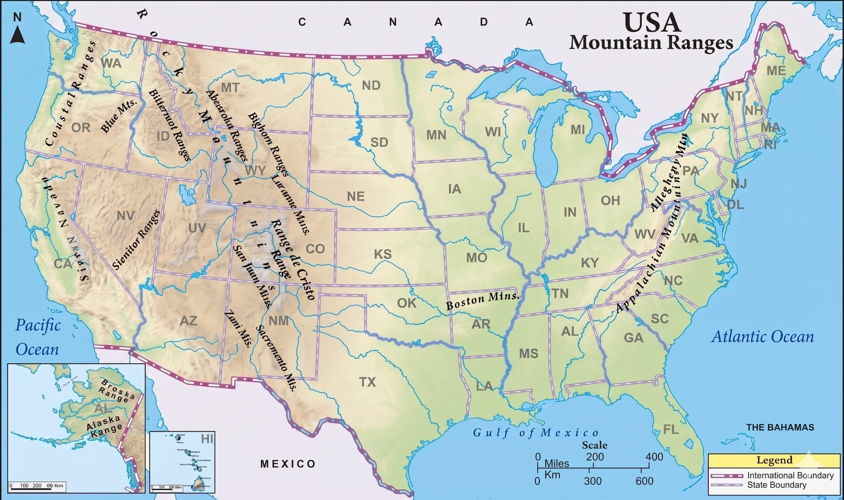 USA Mountain Majesty Your Ultimate Guide United States Mountain Map 
