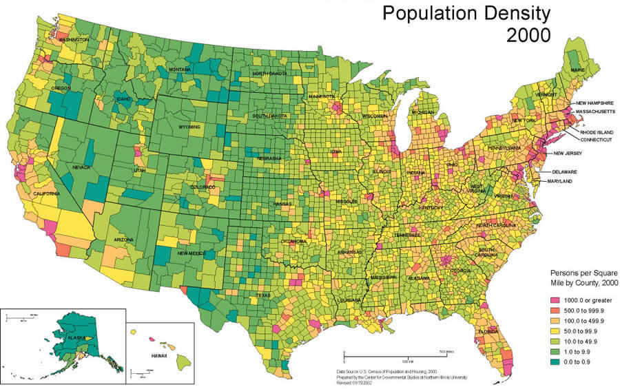 USA Globe Map United States Population Density Map 