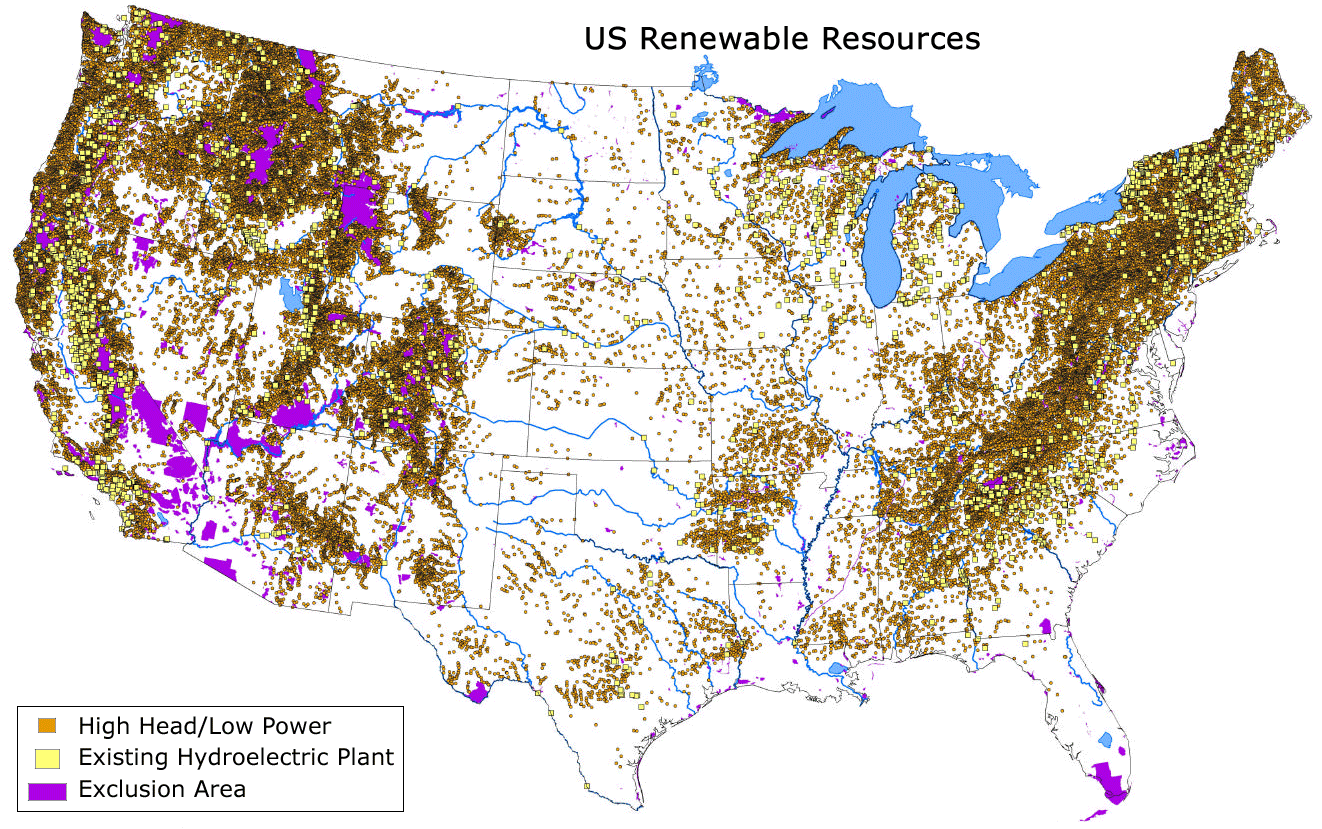 Unearthing America A Natural Resources Map United States Renewable Resources 