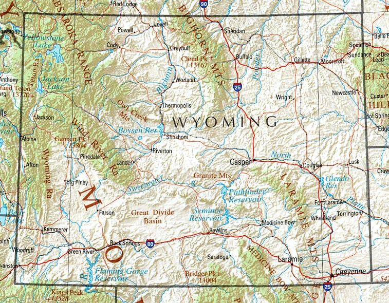 Wyoming Map Navigate The Great State Of Wyoming Wyoming Reference Map 