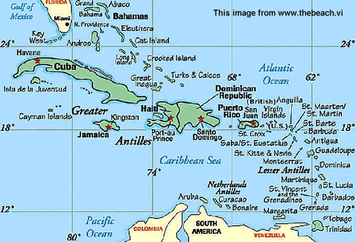US Virgin Islands Map Us Virgin Islands Map 