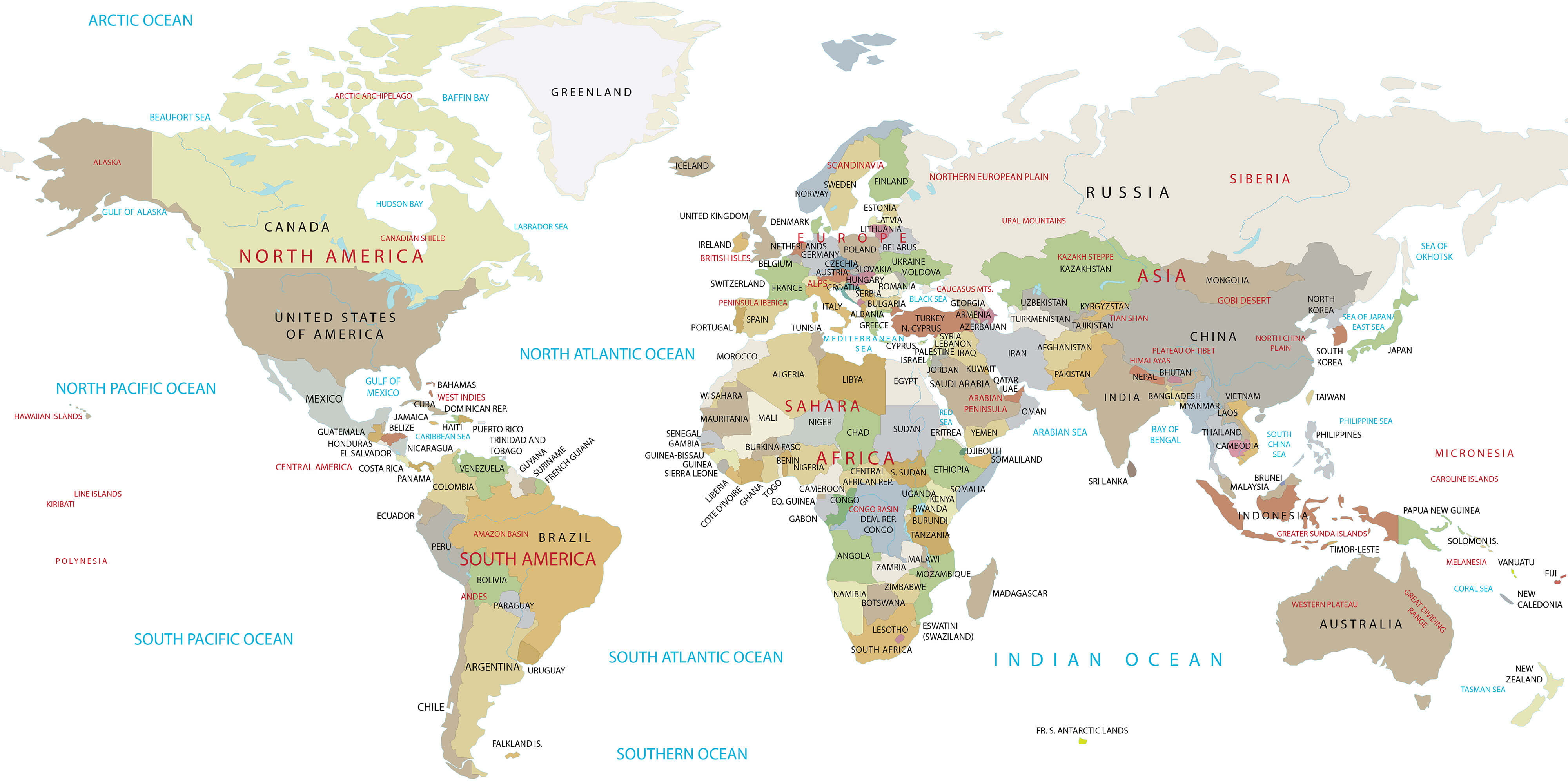 World Map Collection High Resolution World Map 