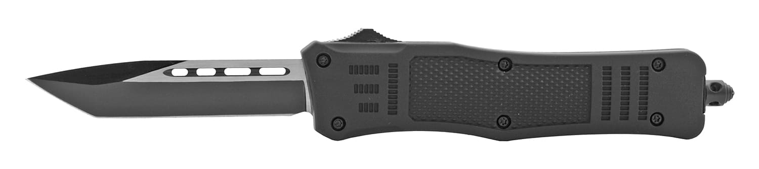 5" Stainless Steel OTF Out the Front Tactical Automatic Folding Pocket Knife - Black