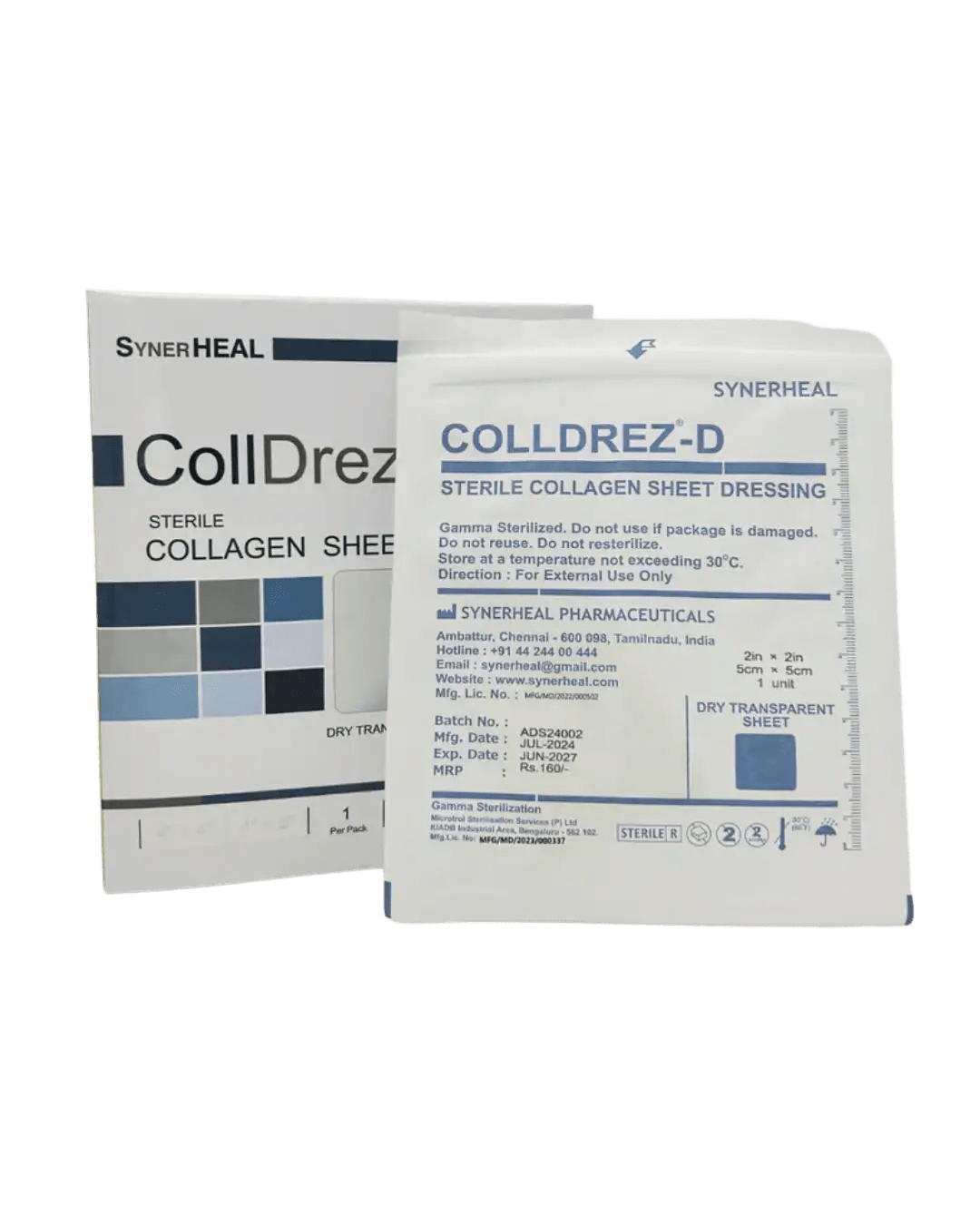 Colldrez-D | sterile Collagen sheet treatment for burns