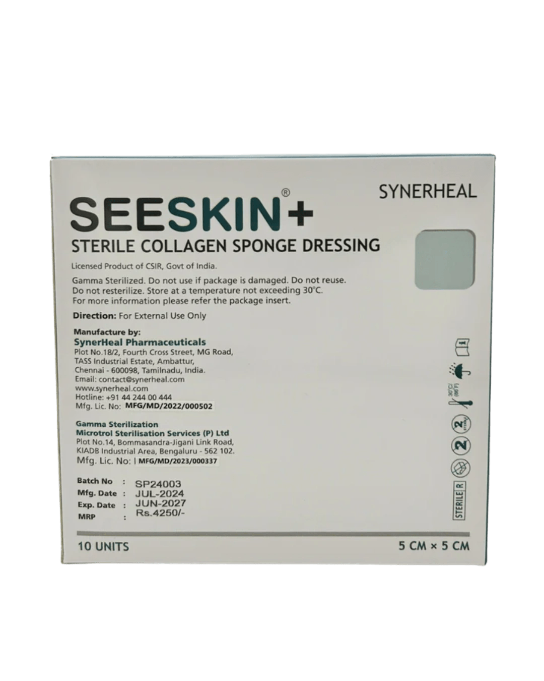 Seeskin plus Collagen sponge / bedsore dressing / sponge dressing
