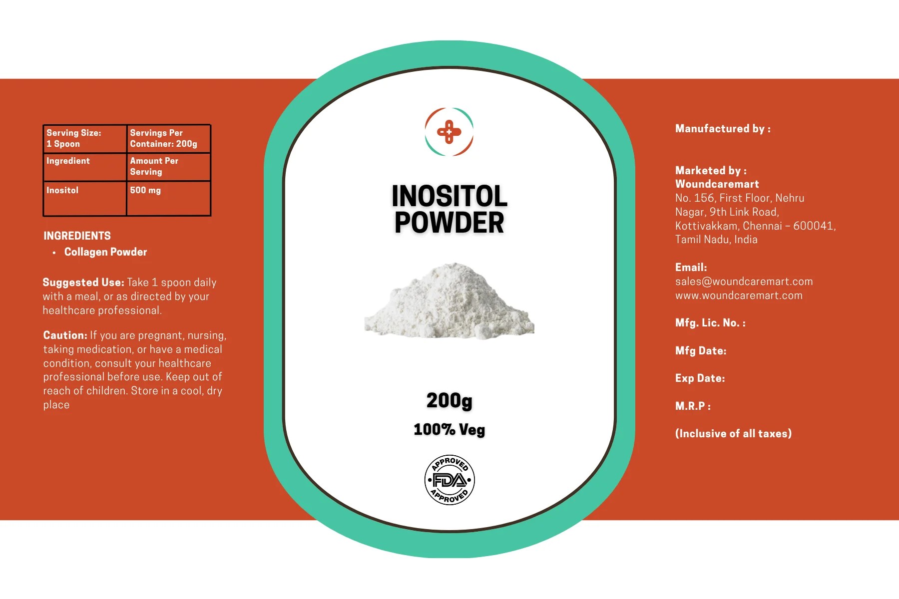 Buy Inositol (Vitamin B8) Powder for PCOS & Hormonal Balance Online