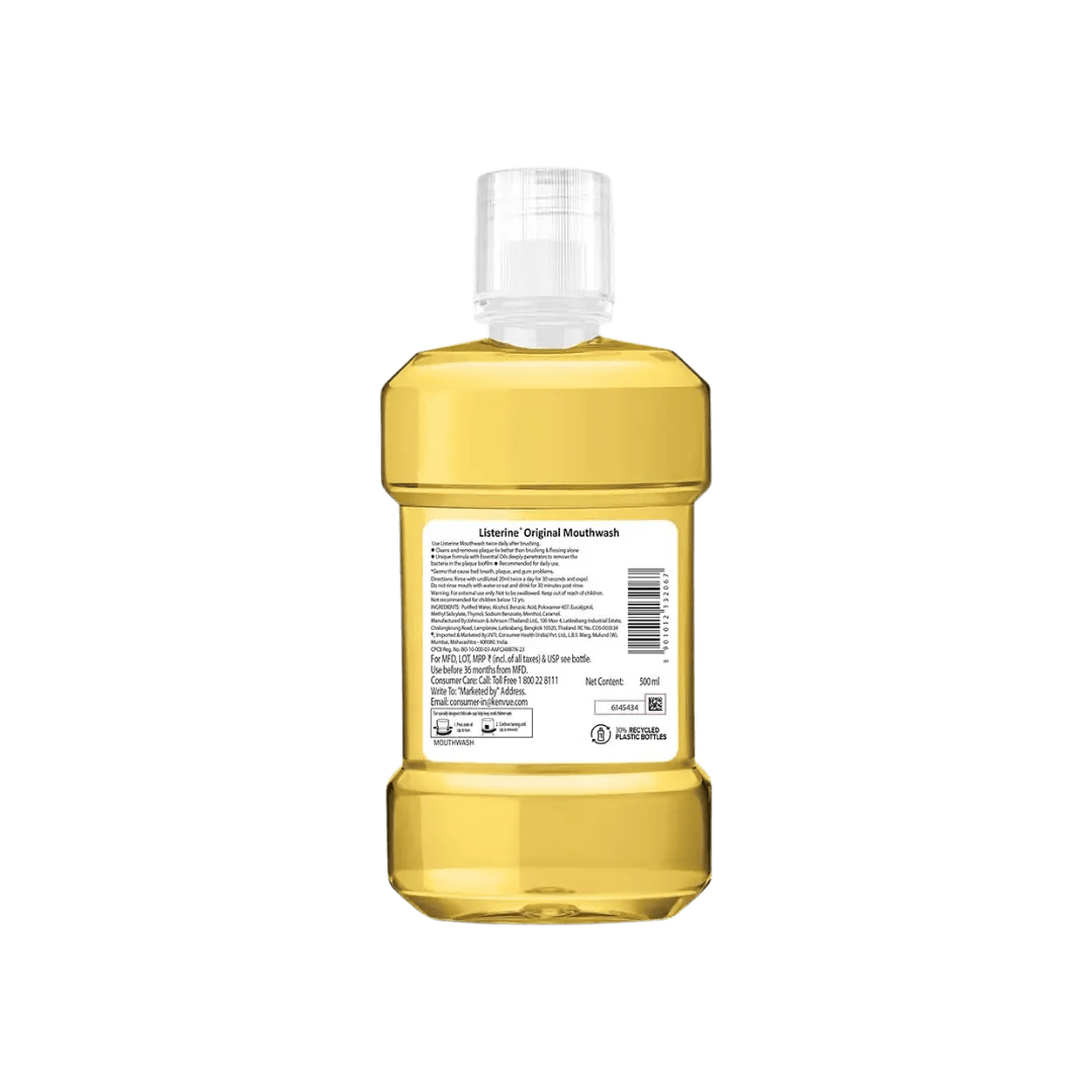 Listerine Original Mouthwash – Fresh Breath & Plaque Protection