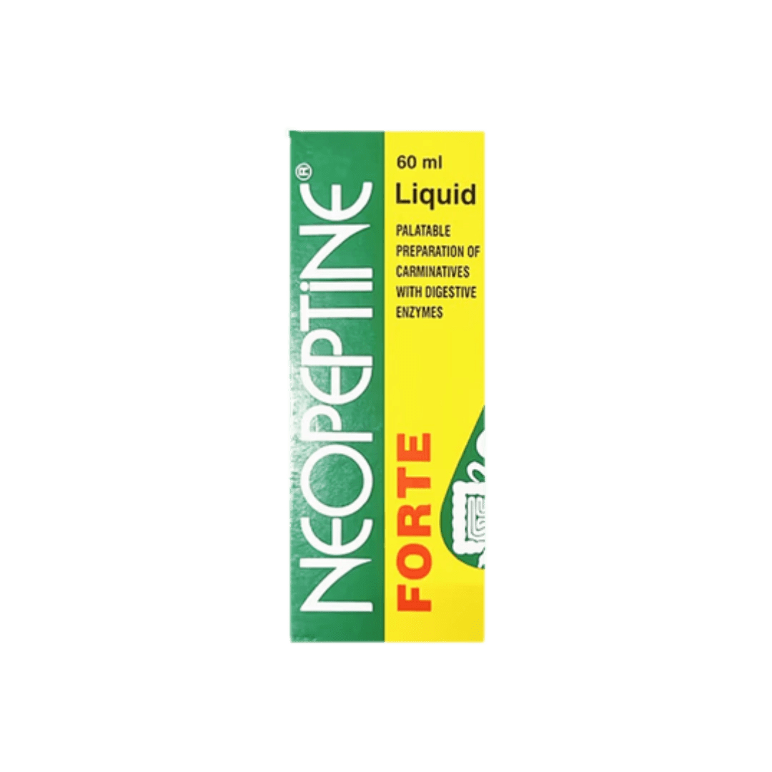 Neopeptine Forte Oral Liquid – Digestive Enzyme Syrup for Indigestion, Gas & Bloating Relief