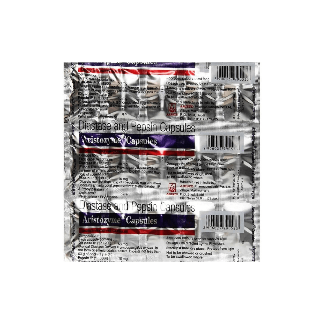 Aristozyme Capsule for Digestion & Appetite Support | Relieves Indigestion, Dyspepsia & Acidity