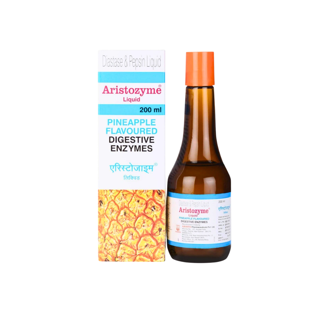 Aristozyme Liquid 200 ml Pineapple Flavour – Digestive Enzyme Syrup