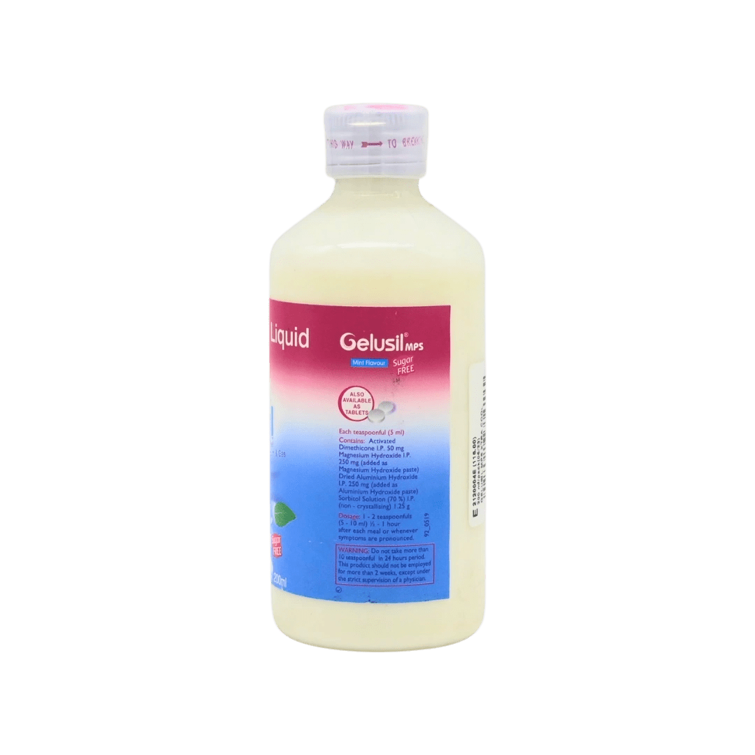 Gelusil MPS Xtra Cool Mint Suspension 200 ml – Antacid & Gas Relief Syrup