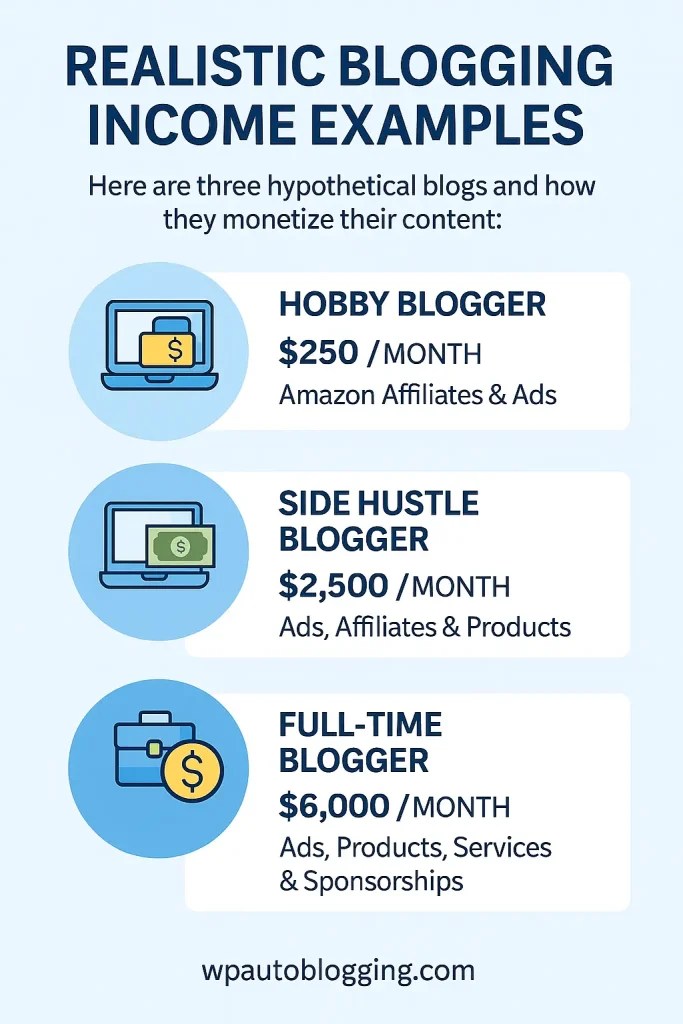 Realistic Blogging Income Examples